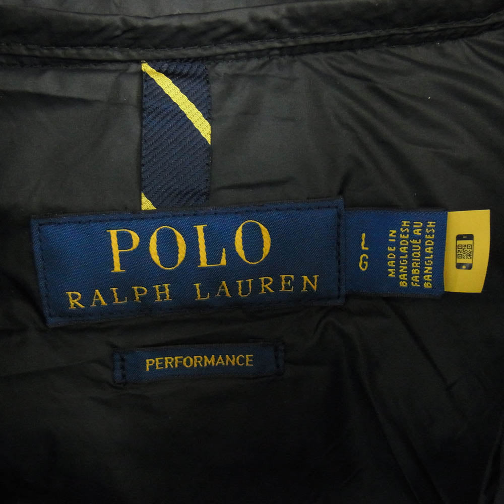 POLO RALPH LAUREN ポロ・ラルフローレン Packable Jacket パッカブル フーデット 中綿ジャケット ダークネイビー系 L【美品】【中古】