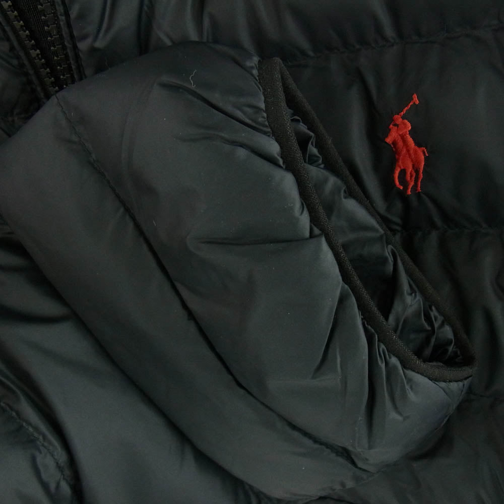 POLO RALPH LAUREN ポロ・ラルフローレン Packable Jacket パッカブル フーデット 中綿ジャケット ダークネイビー系 L【美品】【中古】