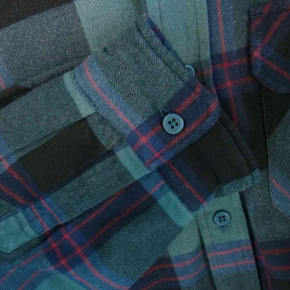 Supreme シュプリーム 20AW Quilted Flannel Shirt 裏地キルティング チェック ネル シャツ ブルー系【中古】