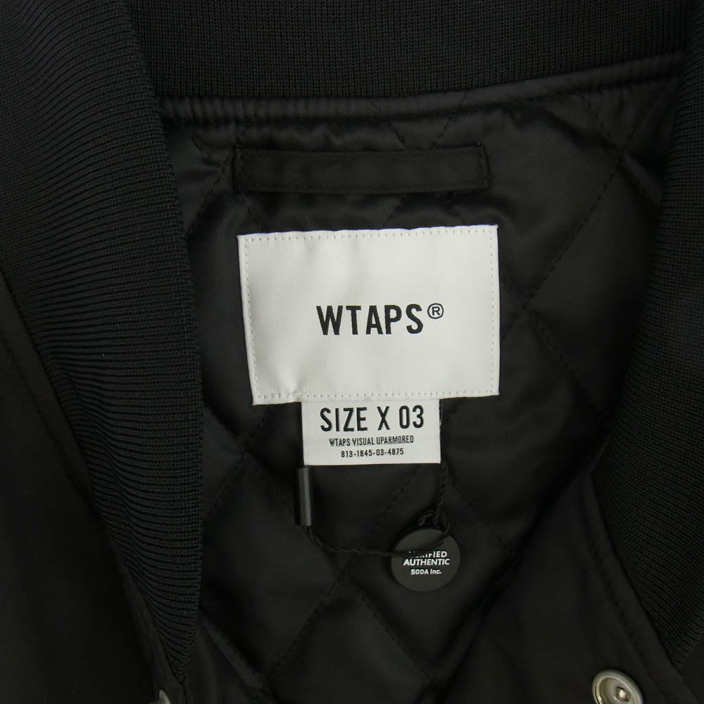 WTAPS ダブルタップス 23SS 231TQDT-JKM01 TEAM JACKET NYLON TWILL チーム ジャケット ナイロン ツイル ブラック系 03【新古品】【未使用】【中古】