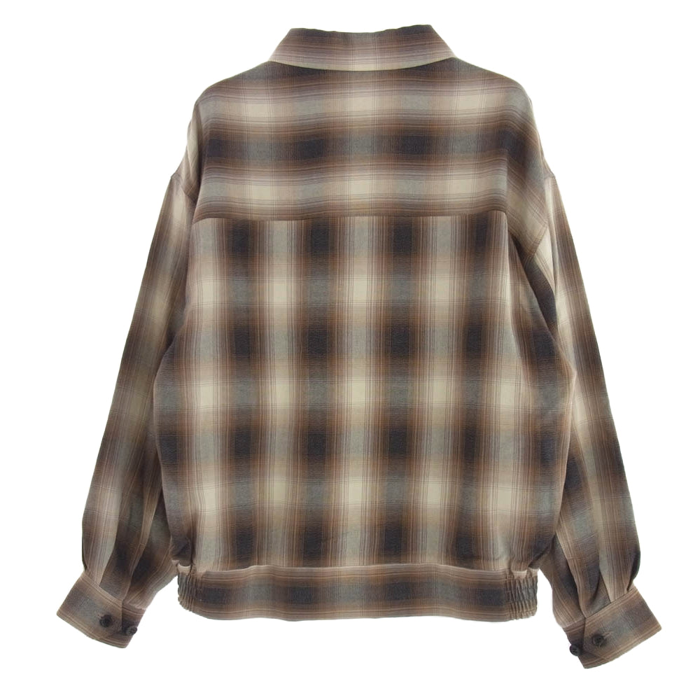 WACKO MARIA ワコマリア 24SS 24SS-WMO-BL13 OMBRE CHECK 50'S JACKET オンブレ チェック シャツ ジャケット ベージュ系 M【新古品】【未使用】【中古】