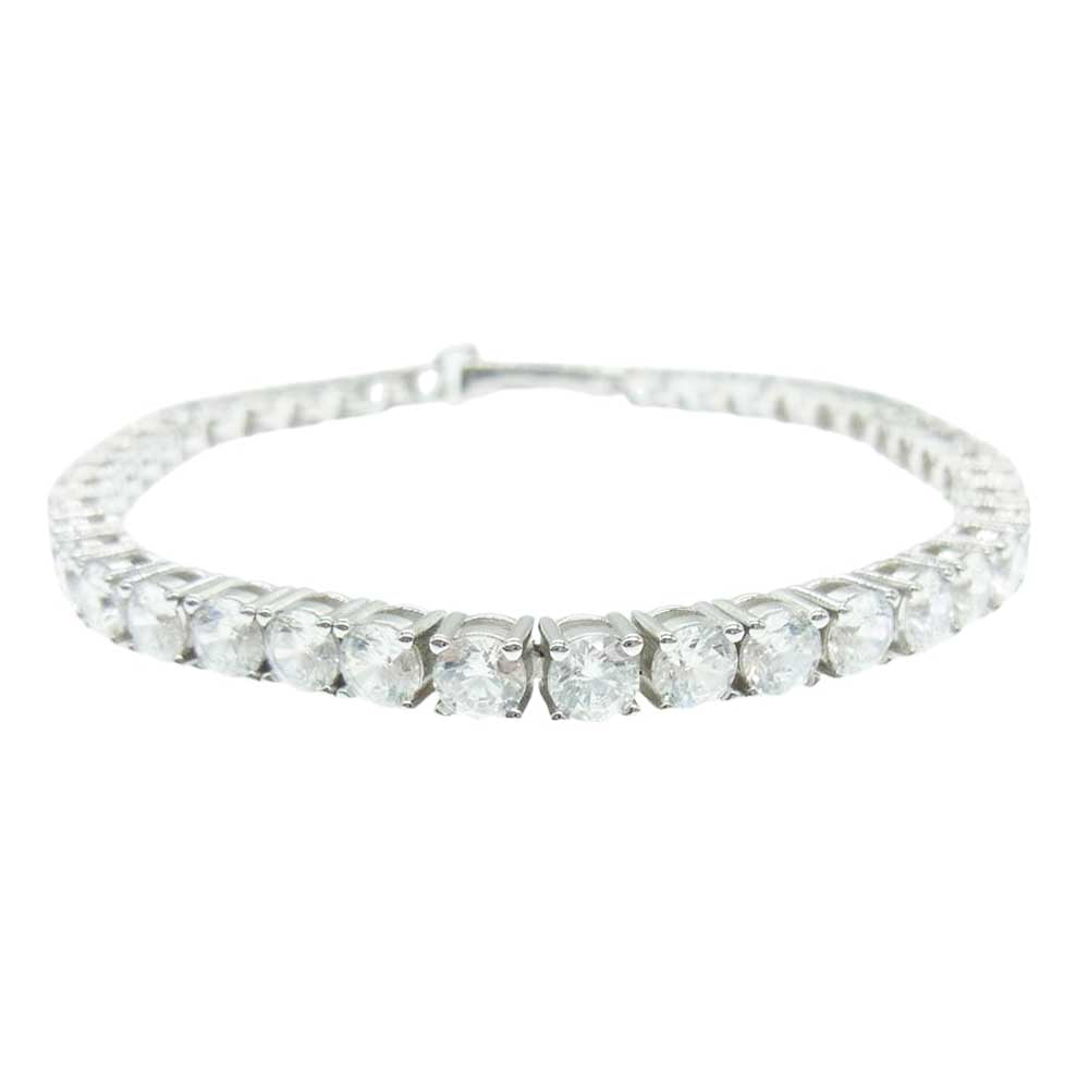 AVALANCHE アバランチ テニス ブレスレット 4ｍｍ 18cm シルバー系【美品】【中古】