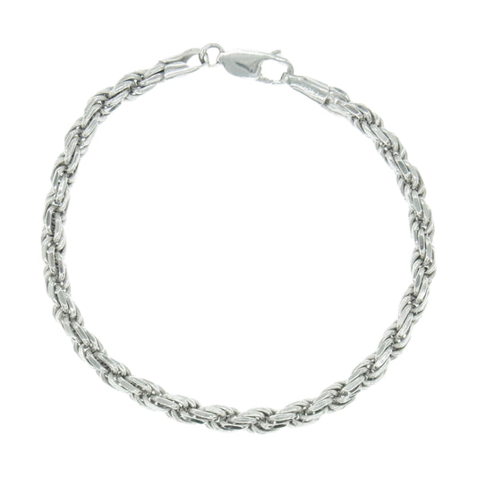 AVALANCHE アバランチ ロープ ブレスレット 4.5mm 19cm シルバー系【美品】【中古】