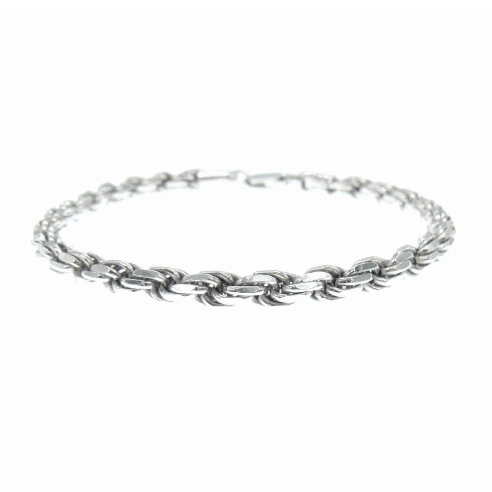 AVALANCHE アバランチ ロープ ブレスレット 4.5mm 19cm シルバー系【美品】【中古】