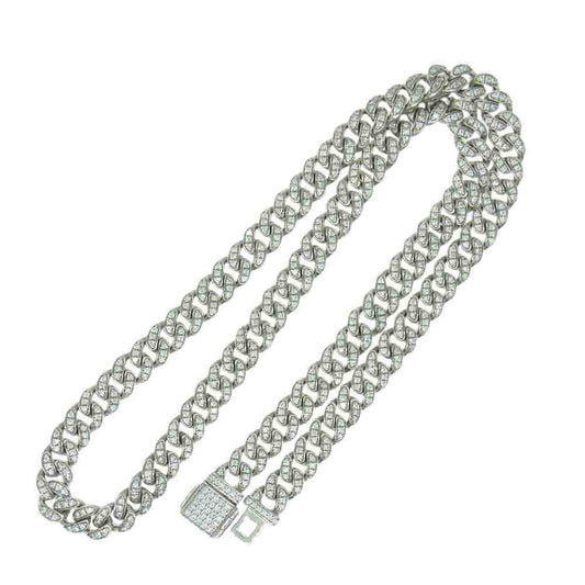 AVALANCHE アバランチ マイアミ ジルコニア ネックレス 7mm 45cm シルバー系【美品】【中古】