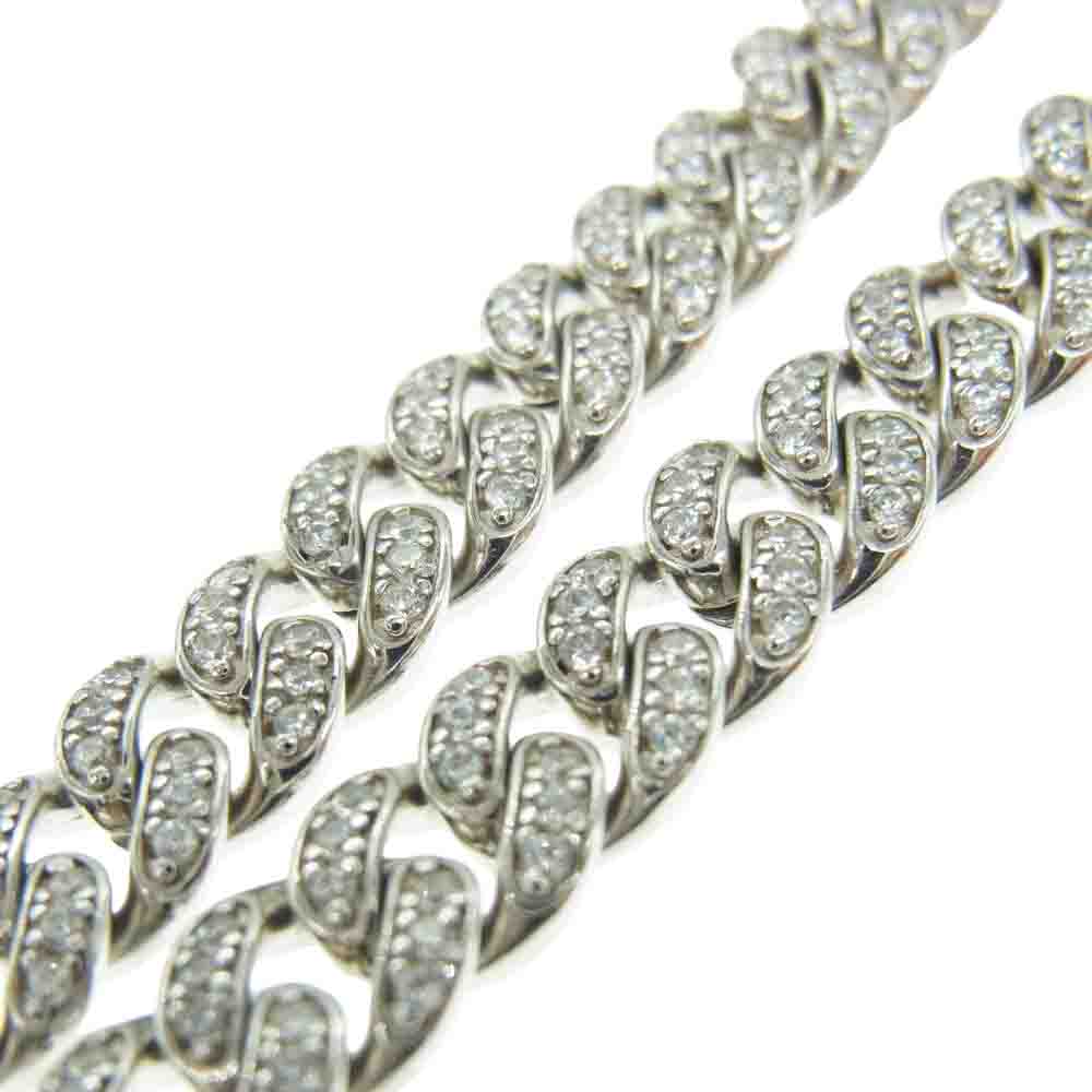 AVALANCHE アバランチ マイアミ ジルコニア ネックレス 7mm 45cm シルバー系【美品】【中古】
