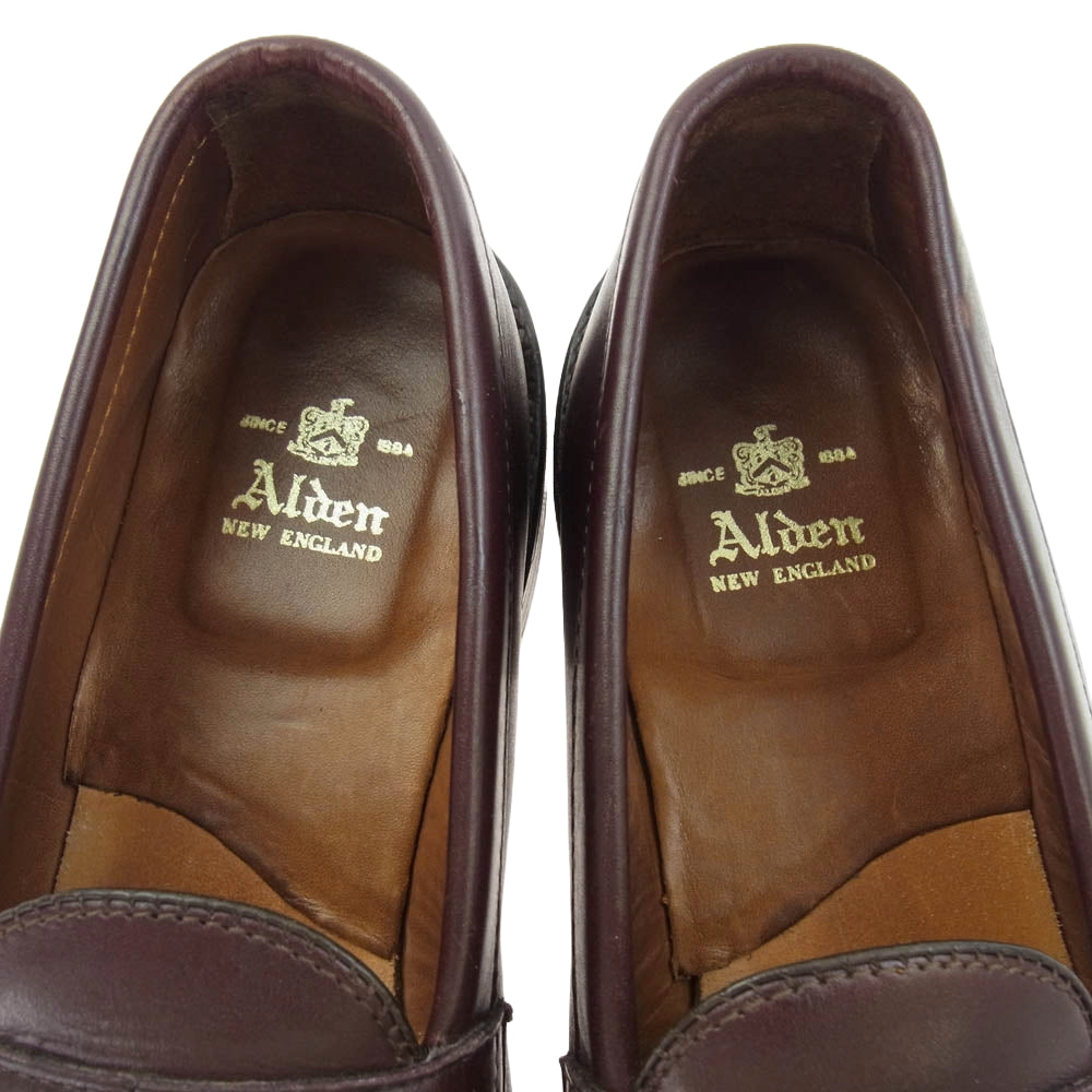 ALDEN オールデン 984 ペニー ローファー コインローファー バーガンディ 赤みがかった茶色 US11.5【中古】