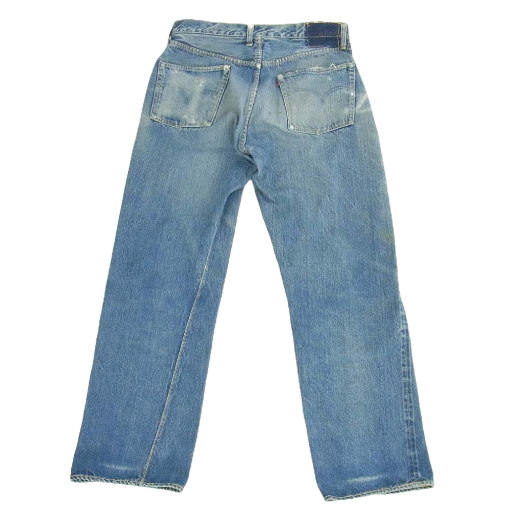 Levi's リーバイス オリジナル 50s 501XX BIGE 紙パッチ ボタン裏刻印無し 鉄製リベット刻印16 オフセット デニムパンツ ライトブルー系 W32インチ程度【中古】