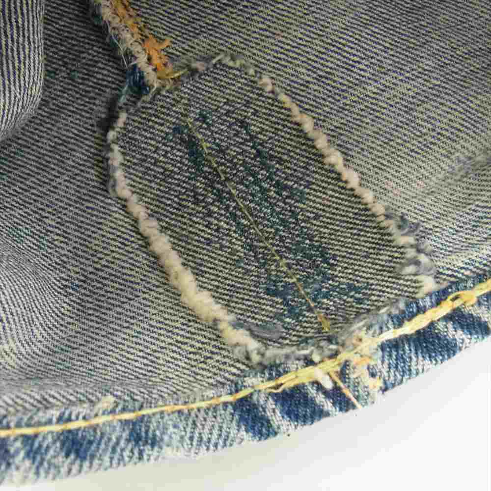 Levi's リーバイス オリジナル 50s 501XX BIGE 紙パッチ ボタン裏刻印無し 鉄製リベット刻印16 オフセット デニムパンツ ライトブルー系 W32インチ程度【中古】