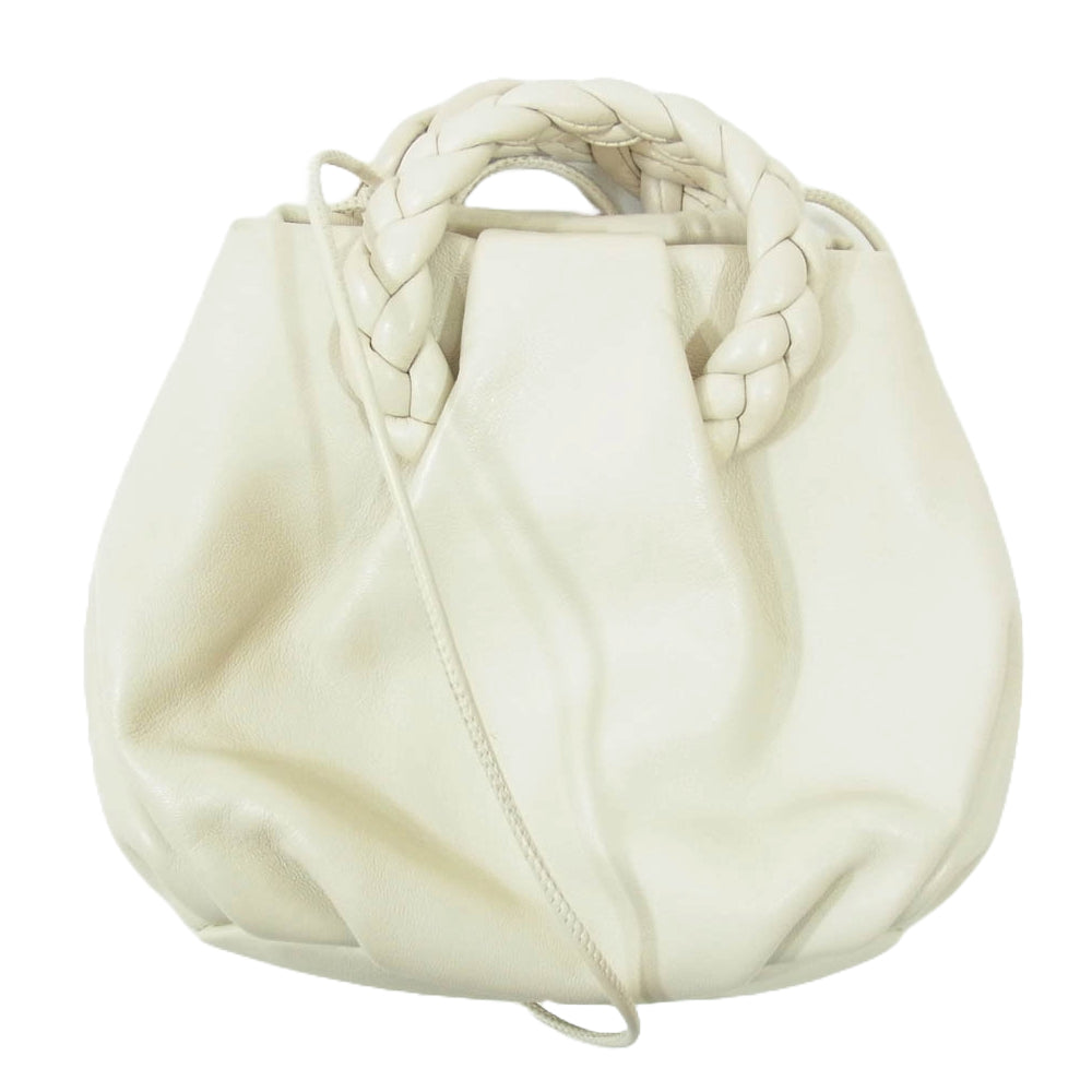 ヘリュー Bombon bag レザー ボンボン ショルダーバッグ ショルダーポシェット オフホワイト系【中古】
