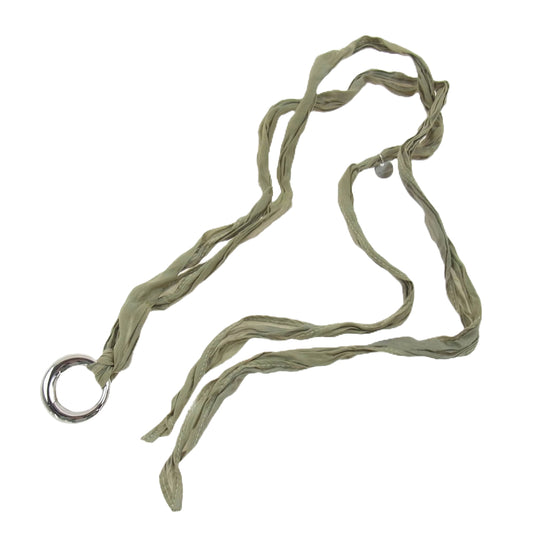 JIL SANDER ジルサンダー Ripple リップル Oリング スカーフ ネックレス グレー系【中古】