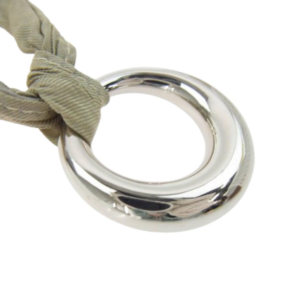 JIL SANDER ジルサンダー Ripple リップル Oリング スカーフ ネックレス グレー系【中古】