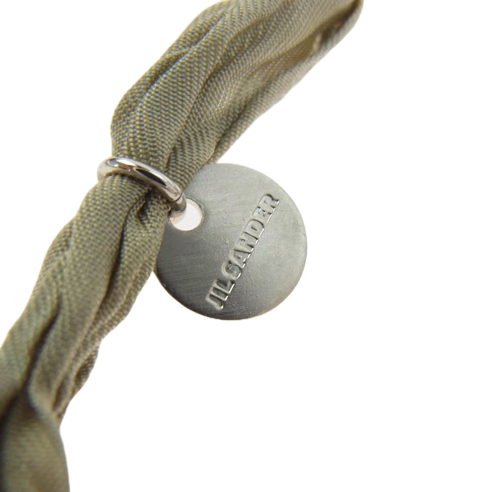 JIL SANDER ジルサンダー Ripple リップル Oリング スカーフ ネックレス グレー系【中古】