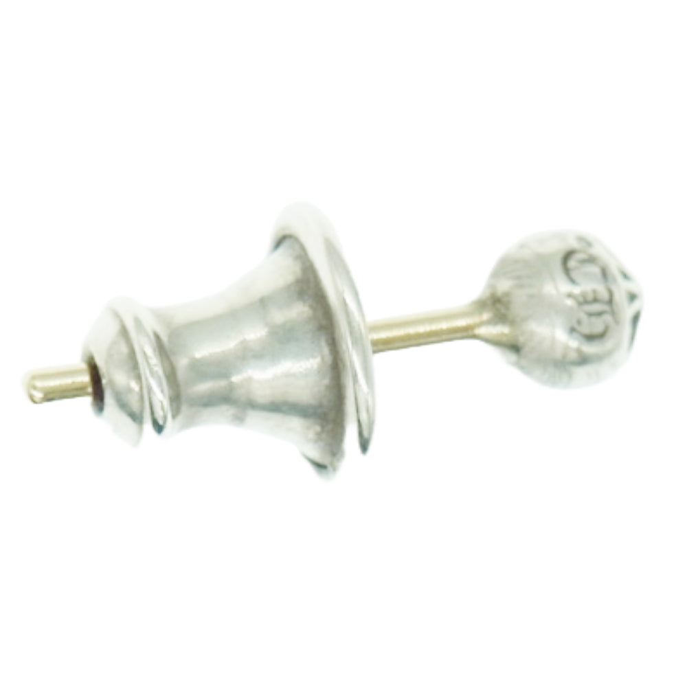 CHROME HEARTS クロムハーツ（原本有） STUD CRS BALL MINI スタッド ミニクロスボール ピアス シルバー系【中古】