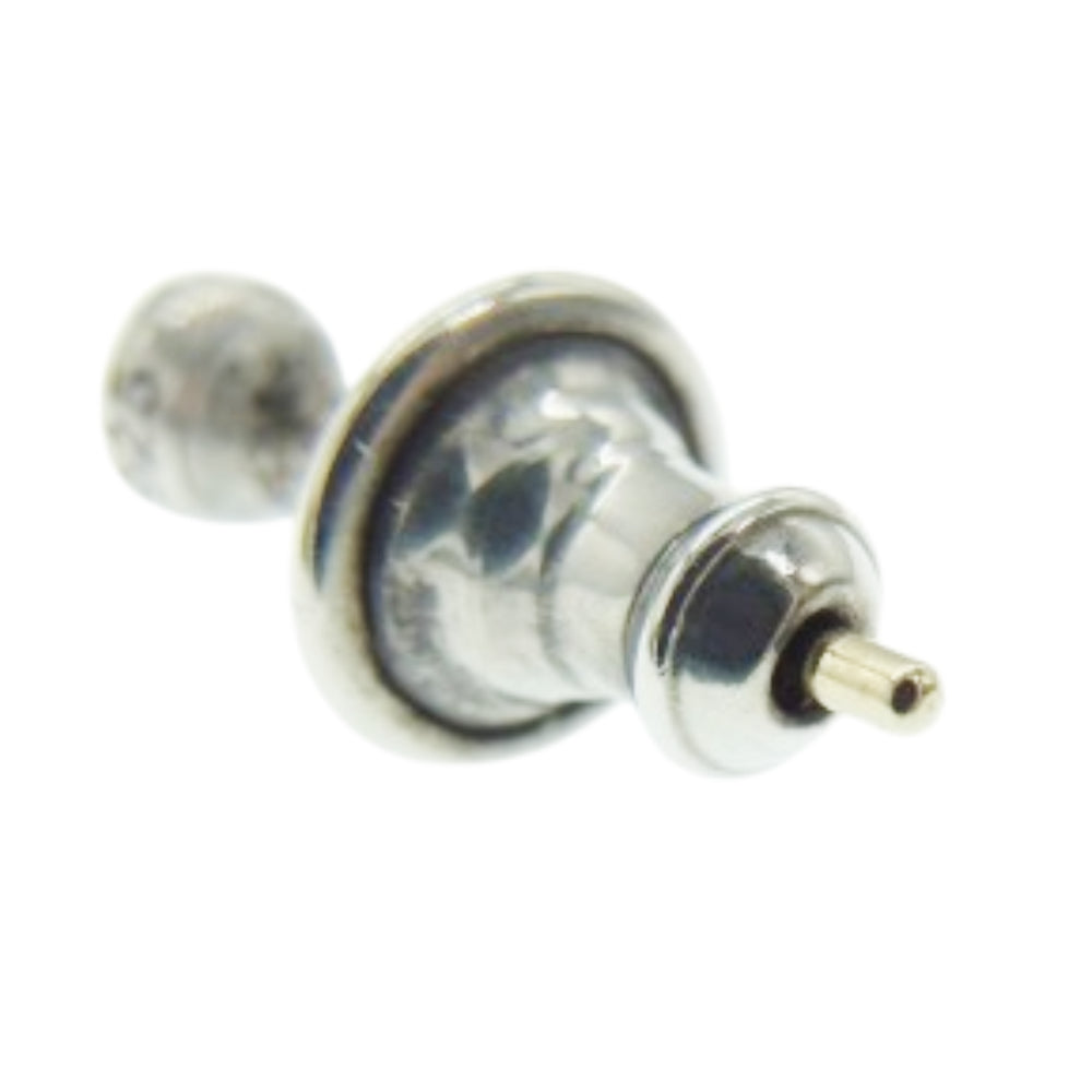 CHROME HEARTS クロムハーツ（原本有） STUD CRS BALL MINI スタッド ミニクロスボール ピアス シルバー系【中古】
