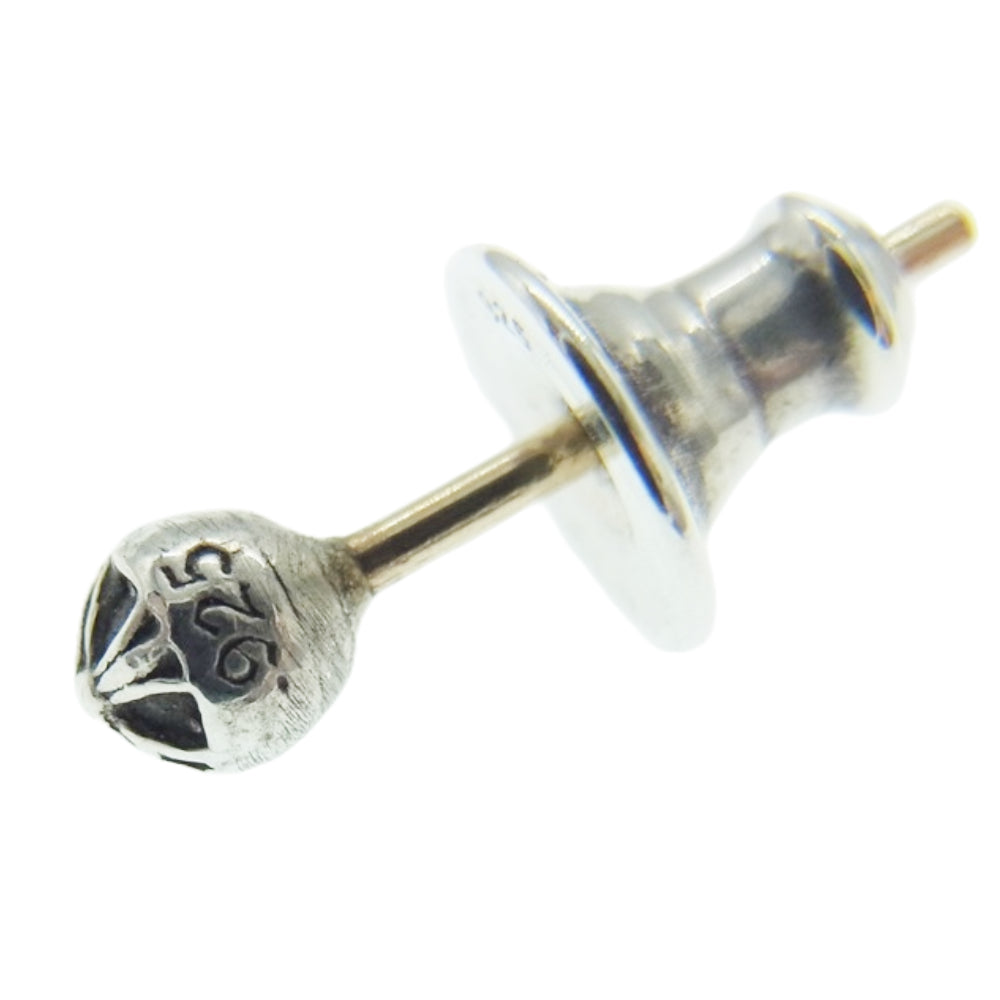 CHROME HEARTS クロムハーツ（原本有） STUD CRS BALL MINI スタッド ミニクロスボール ピアス シルバー系【中古】