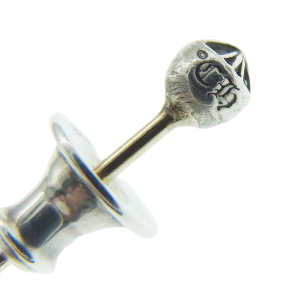 CHROME HEARTS クロムハーツ（原本有） STUD CRS BALL MINI スタッド ミニクロスボール ピアス シルバー系【中古】