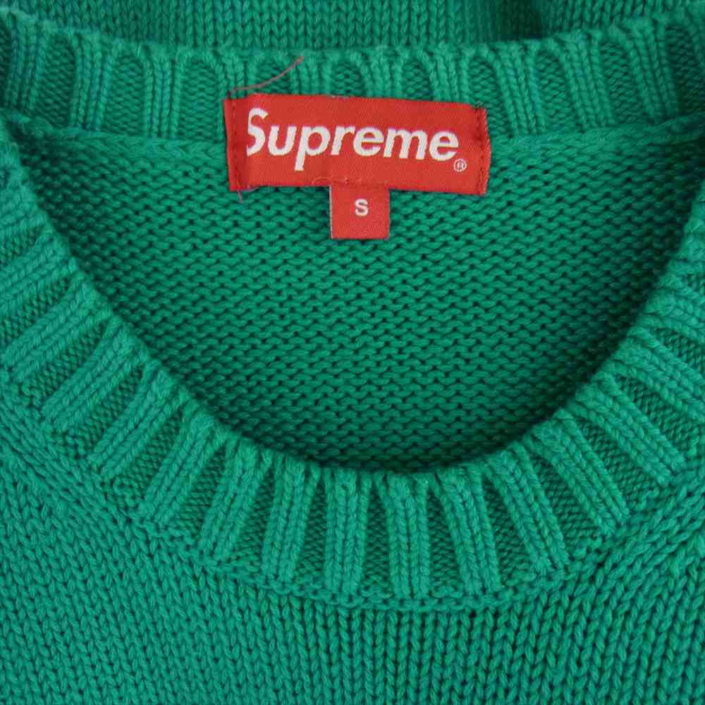 Supreme シュプリーム 16SS Tackle Twill Sweater タックル ツイル セーター クルーネック ニット グリーン系 S【中古】