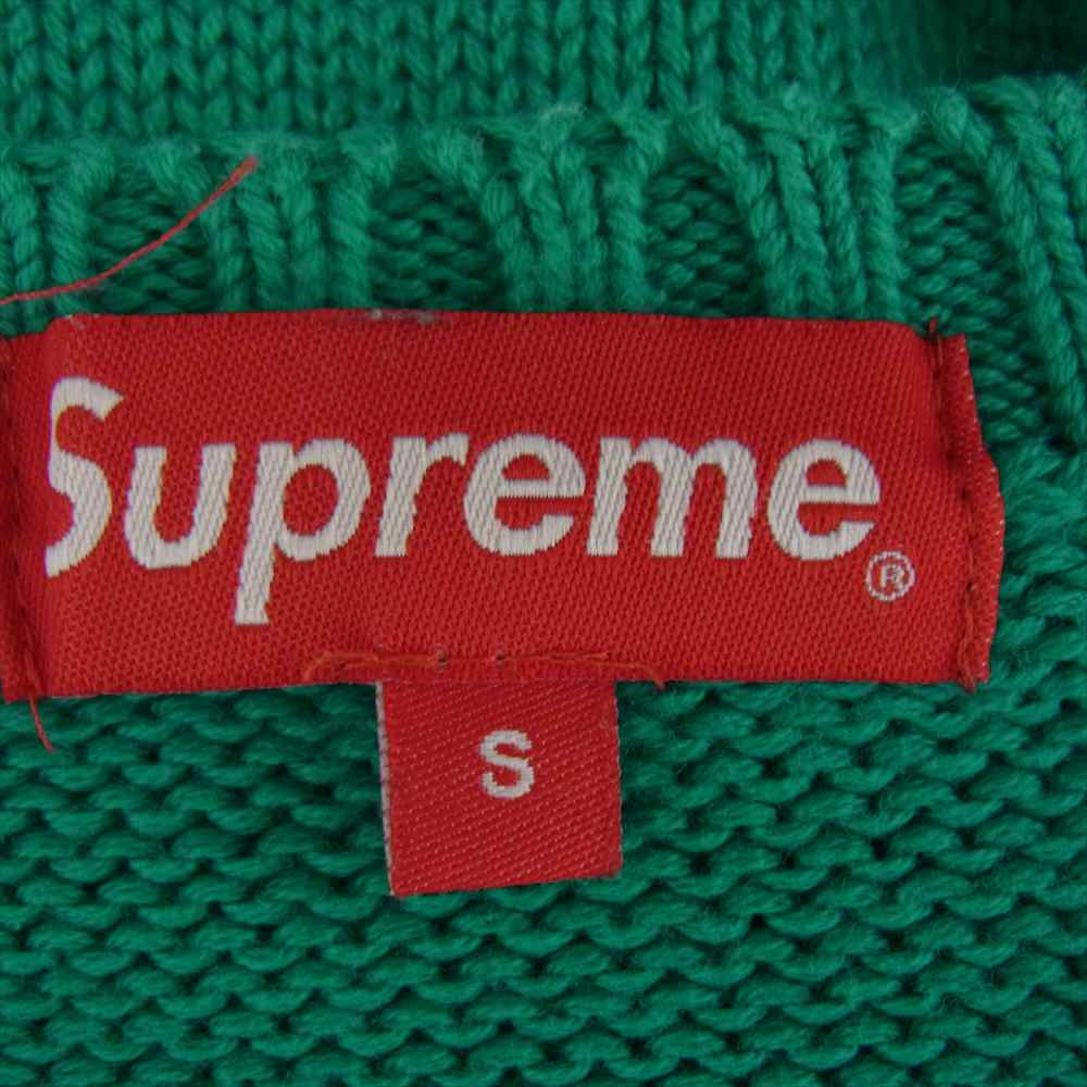 Supreme シュプリーム 16SS Tackle Twill Sweater タックル ツイル セーター クルーネック ニット グリーン系 S【中古】
