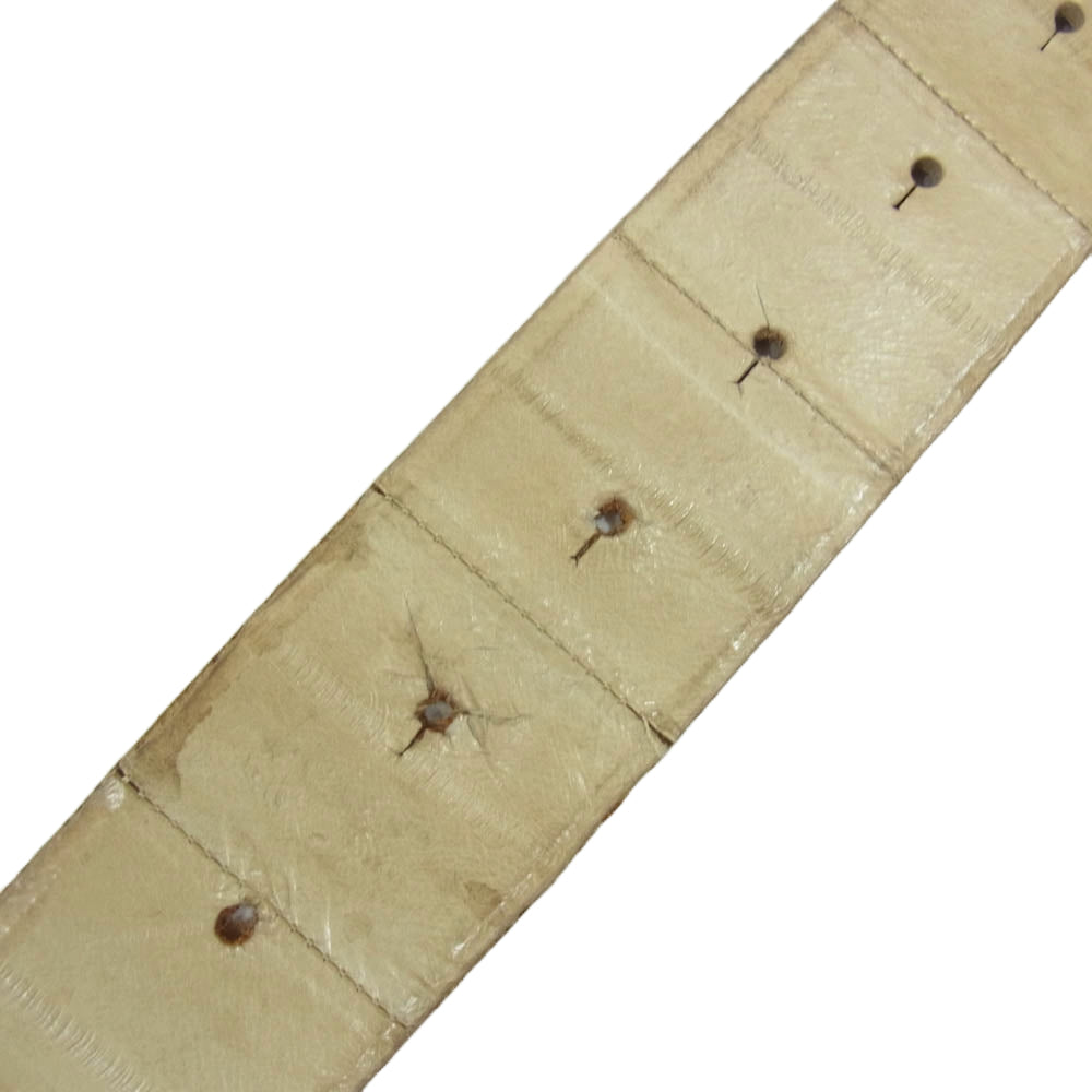 DOLCE&GABBANA ドルチェアンドガッバーナ DCロゴ レザー ベルト ベージュ系【中古】