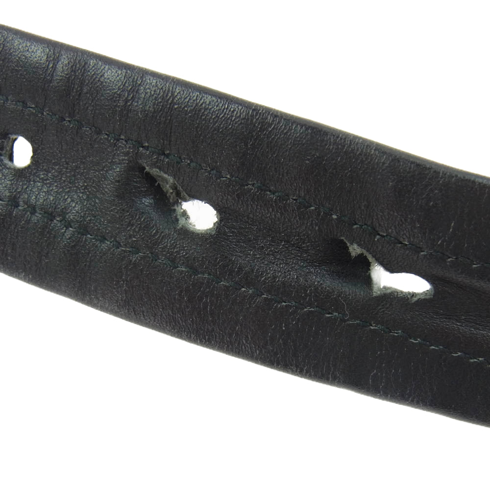 VERSACE ヴェルサーチ メデゥーサ スタッズ レザー ベルト ブラック系【中古】