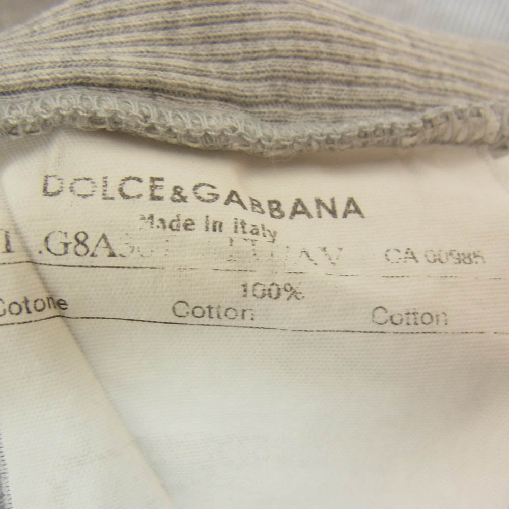 DOLCE&GABBANA ドルチェアンドガッバーナ クルーネック コットン カットソー 長袖 グレー系 44【中古】