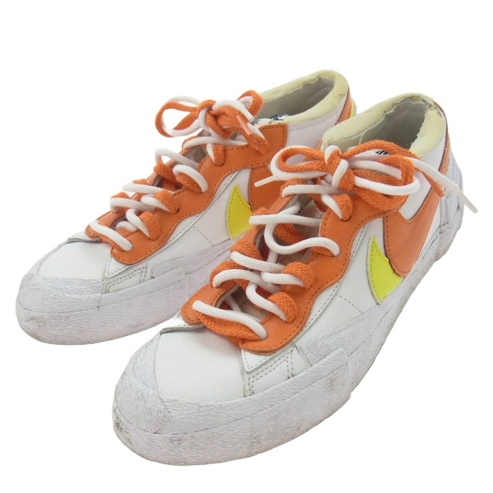 NIKE ナイキ DD1877-100 × sacai サカイ BLAZER LOW MAGMA ORANGE ブレーザーロー マグマオレンジ ローカットスニーカー ホワイト系 オレンジ系 26cm【中古】