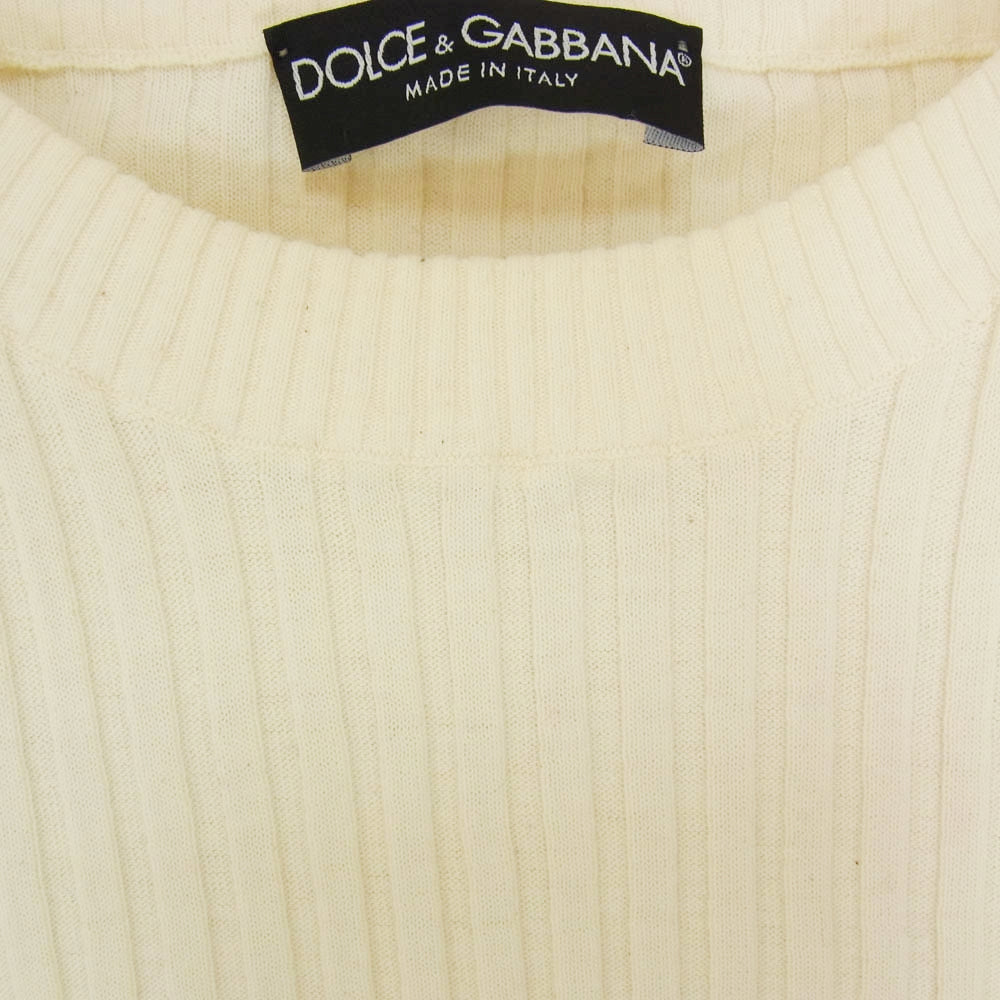 DOLCE&GABBANA ドルチェアンドガッバーナ G7096K F70L2 インサイドアウト クルーネック ニット オフホワイト系 44【中古】