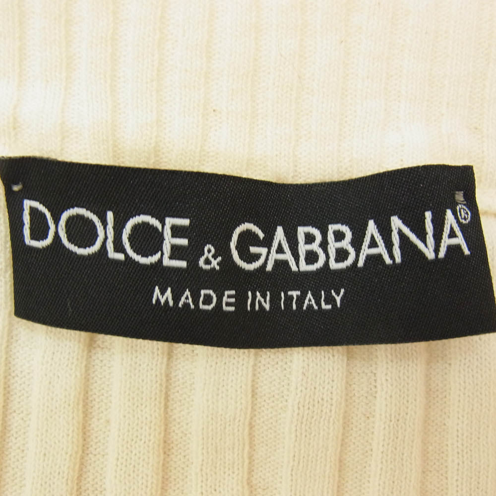 DOLCE&GABBANA ドルチェアンドガッバーナ G7096K F70L2 インサイドアウト クルーネック ニット オフホワイト系 44【中古】