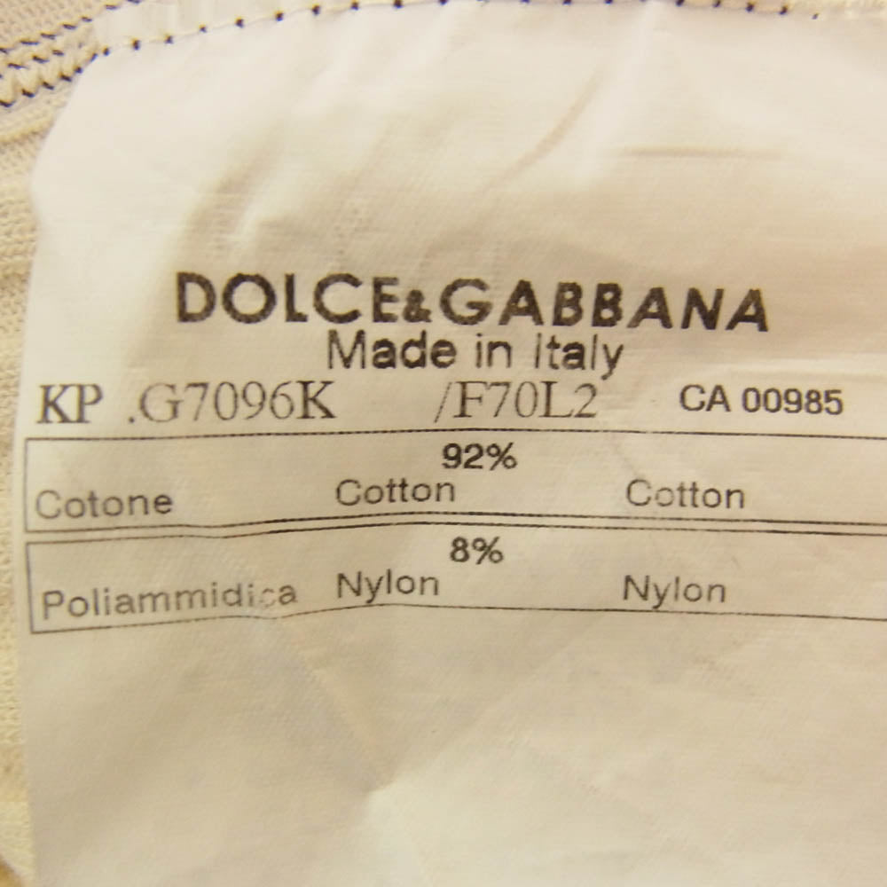 DOLCE&GABBANA ドルチェアンドガッバーナ G7096K F70L2 インサイドアウト クルーネック ニット オフホワイト系 44【中古】