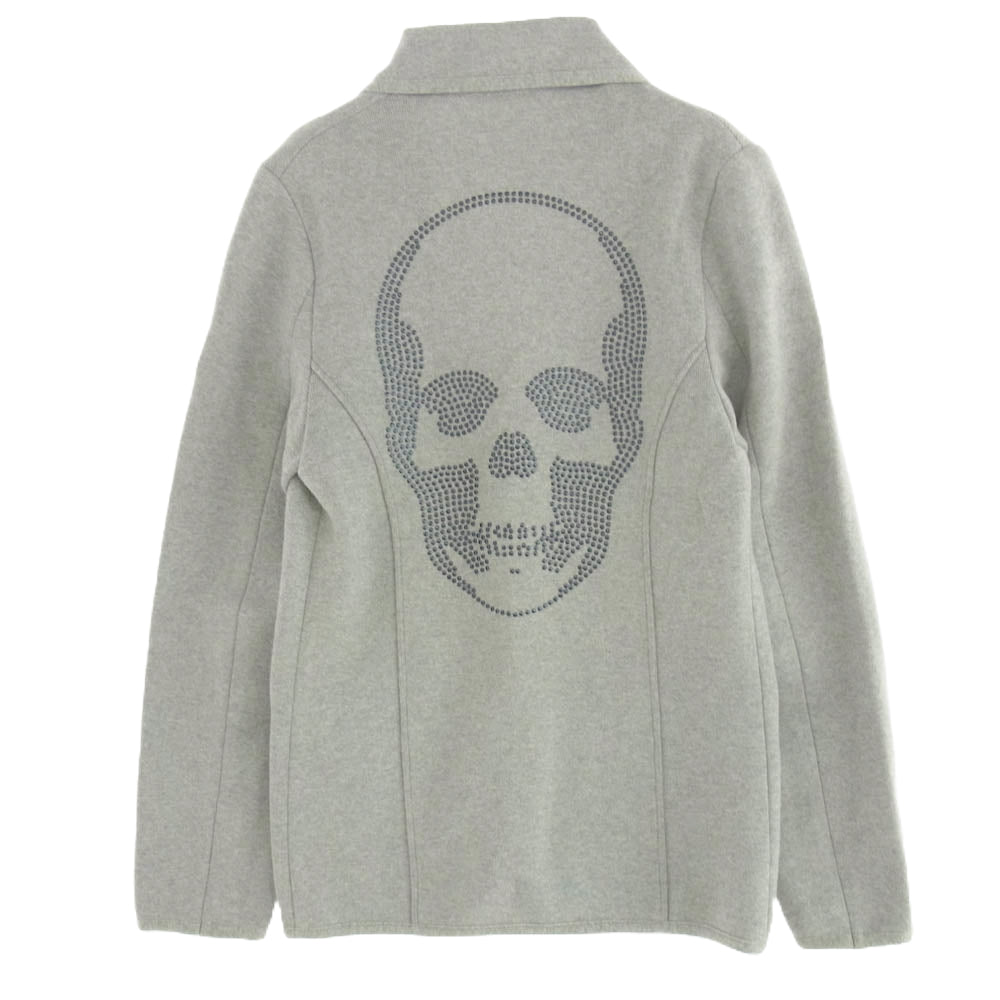 Lucien Pellat-Finet ルシアンペラフィネ バック スカルデザイン コットン テーラード ジャケット グレー系 S【中古】