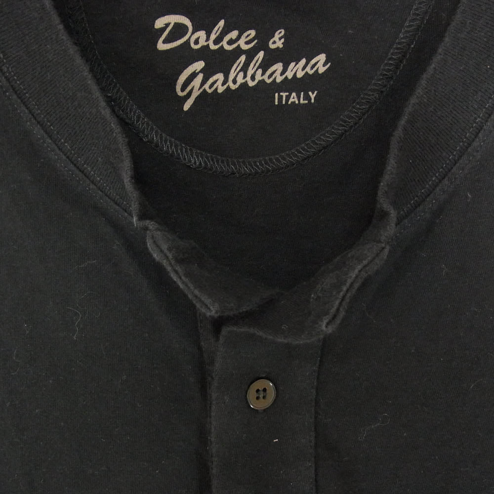DOLCE&GABBANA ドルチェアンドガッバーナ G8595C FU7EQ ヘンリーネック カットソー 長袖 ブラック系 44【中古】