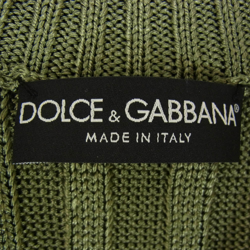DOLCE&GABBANA ドルチェアンドガッバーナ G5238K F52C4 レーヨン 100％ Vネック セーター グリーン系 44【中古】