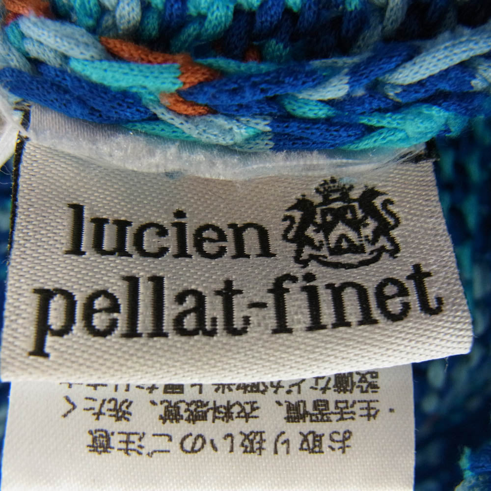 Lucien Pellat-Finet ルシアンペラフィネ イタリア製 バック スカル デザイン マルチカラー コットン ニット セーター ブルー系 S【中古】