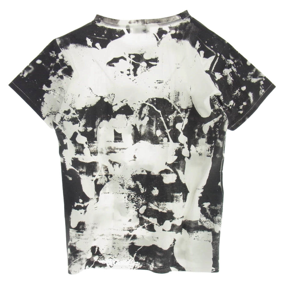SAINT LAURENT サンローラン 13AW 330971 Y2BC1 × Brian Roettinger ブライアンロッティンガー エディ期 総柄 プリント Tシャツ 半袖カットソー ホワイト系 XS【中古】