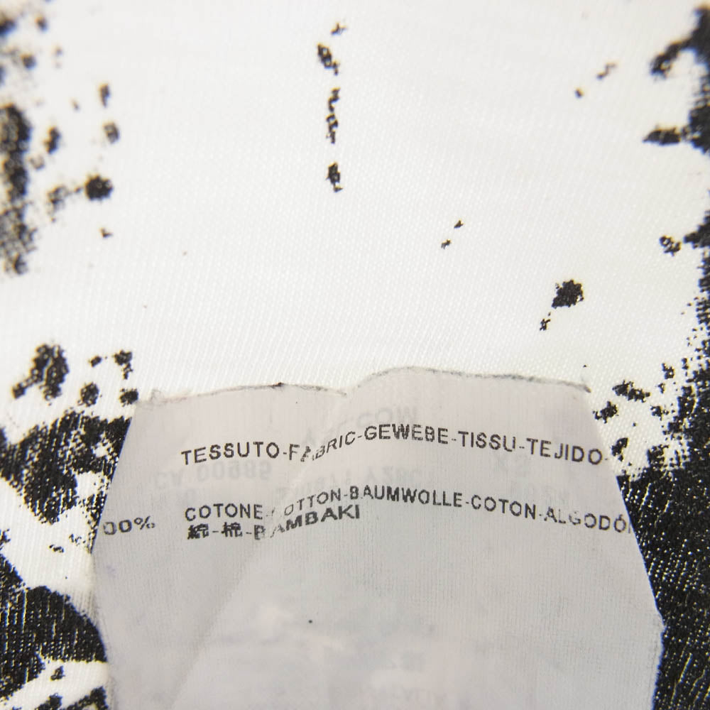 SAINT LAURENT サンローラン 13AW 330971 Y2BC1 × Brian Roettinger ブライアンロッティンガー エディ期 総柄 プリント Tシャツ 半袖カットソー ホワイト系 XS【中古】