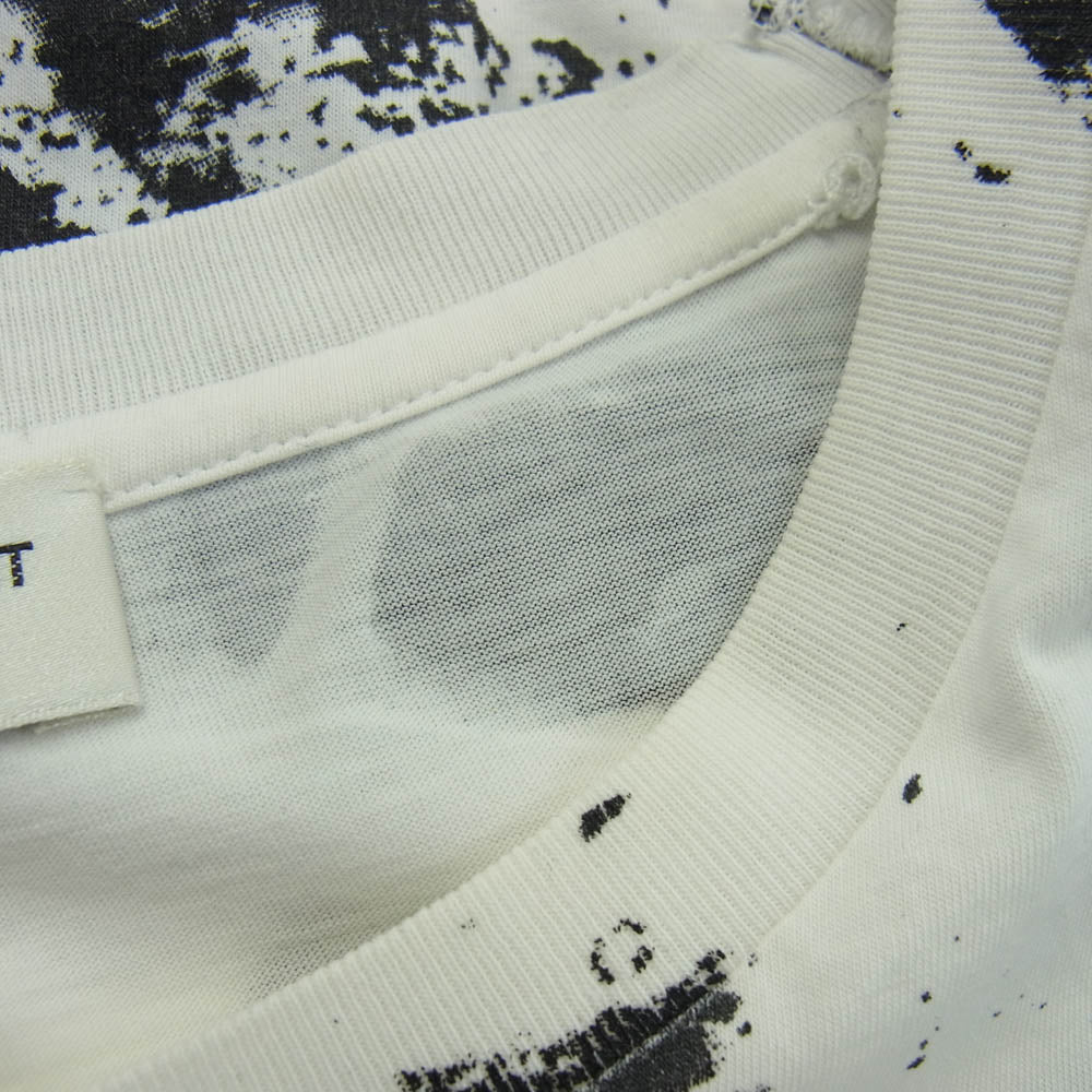 SAINT LAURENT サンローラン 13AW 330971 Y2BC1 × Brian Roettinger ブライアンロッティンガー エディ期 総柄 プリント Tシャツ 半袖カットソー ホワイト系 XS【中古】