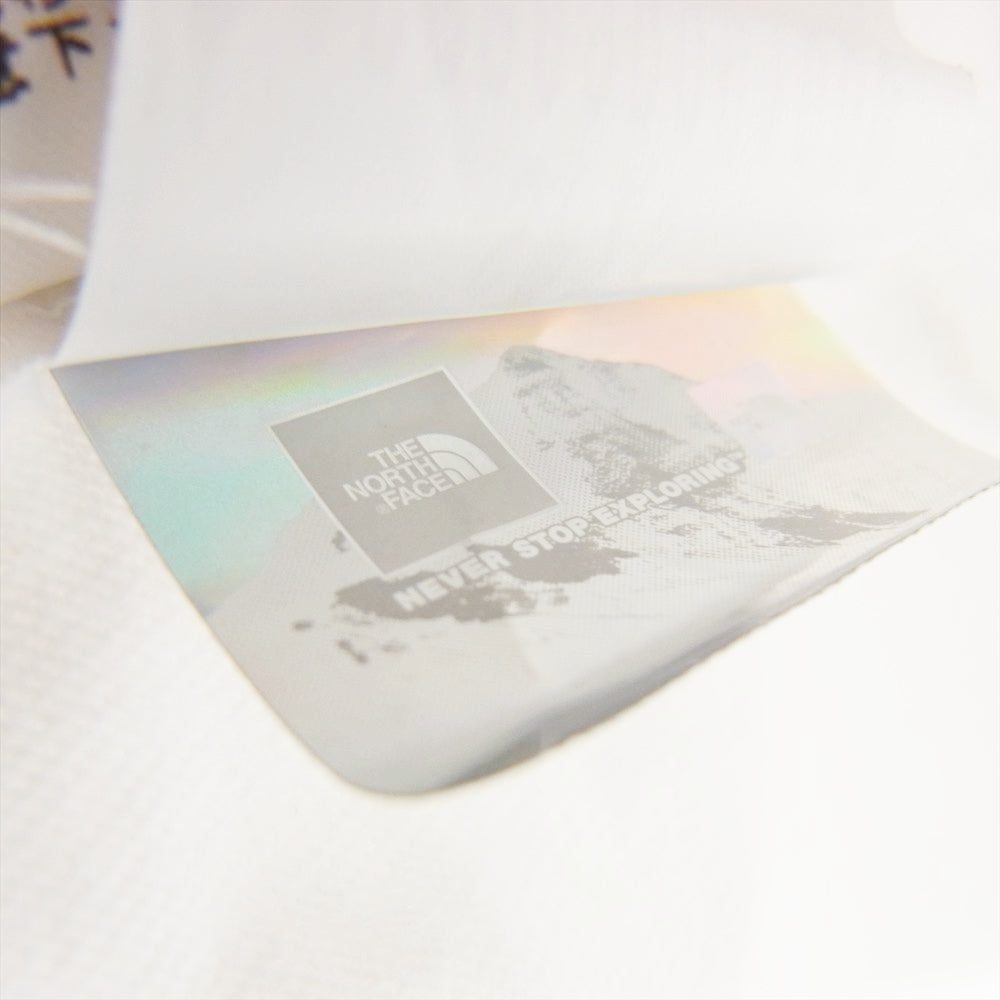 Supreme シュプリーム 23SS NT02309I × THE NORTH FACE ノースフェイス Printed Pocket Tee プリンティド ポケット ロゴ プリント 半袖 Tシャツ カットソー ホワイト系 M【中古】