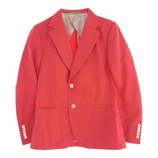 GUCCI グッチ CTX 75907G 2B コットン テーラード ジャケット レッド系 44【中古】