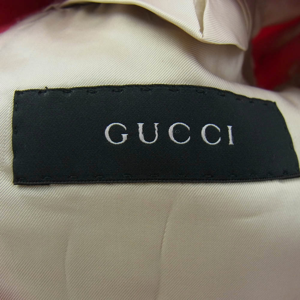 GUCCI グッチ CTX 75907G 2B コットン テーラード ジャケット レッド系 44【中古】