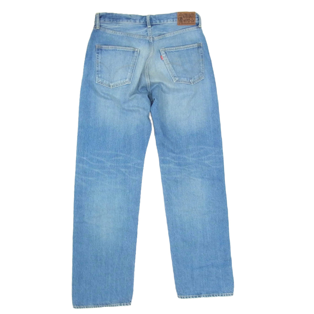 HYSTERIC GLAMOUR ヒステリックグラマー 02233AP15 × TSUYOSHI NOGUCHI 野口強 RW CLASH加工 60'S XX デニム ストレート パンツ ボタンフライ セルビッチ 赤耳 インディゴブルー系 31【中古】