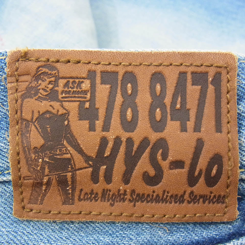 HYSTERIC GLAMOUR ヒステリックグラマー 02233AP15 × TSUYOSHI NOGUCHI 野口強 RW CLASH加工 60'S XX デニム ストレート パンツ ボタンフライ セルビッチ 赤耳 インディゴブルー系 31【中古】