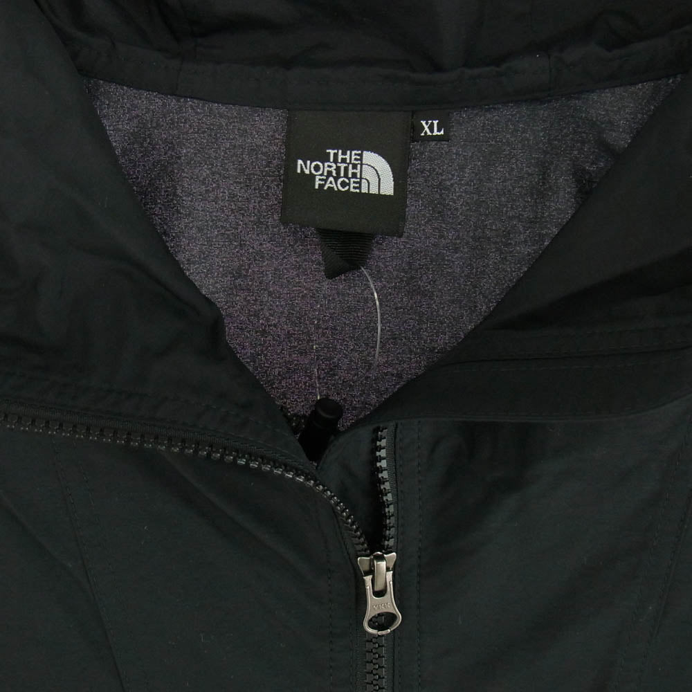 THE NORTH FACE ノースフェイス NP72230 Compact Jacket コンパクト ジャケット シェルジャケット スタッフサック付き ブラック系 XL【新古品】【未使用】【中古】