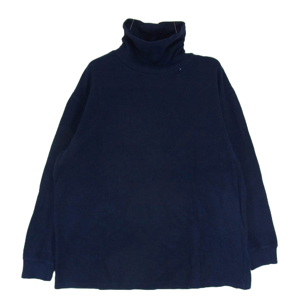 PORTER CLASSIC ポータークラシック H W THERMAL TURTLENECK サーマル タートル ネック ネイビー系 S【中古】