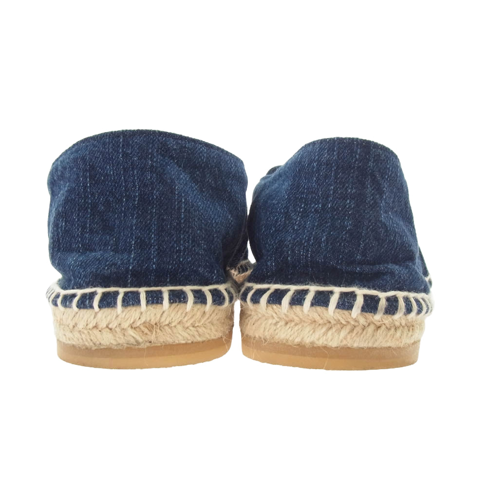 PORTER CLASSIC ポータークラシック ESPADRILLES DENIM エスパドリーユ デニム シューズ インディゴ インディゴブルー系 27cm【中古】