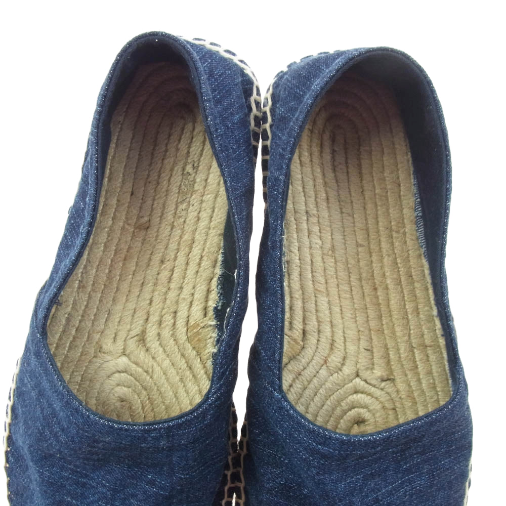 PORTER CLASSIC ポータークラシック ESPADRILLES DENIM エスパドリーユ デニム シューズ インディゴ インディゴブルー系 27cm【中古】