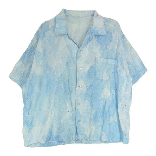 PORTER CLASSIC ポータークラシック ALOHA SHIRT 水彩 アロハ シャツ 半袖シャツ ライトブルー系 S【中古】