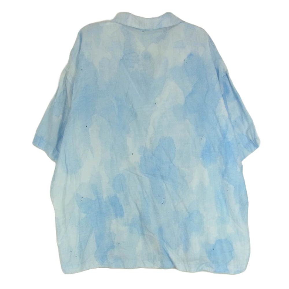 PORTER CLASSIC ポータークラシック ALOHA SHIRT 水彩 アロハ シャツ 半袖シャツ ライトブルー系 S【中古】