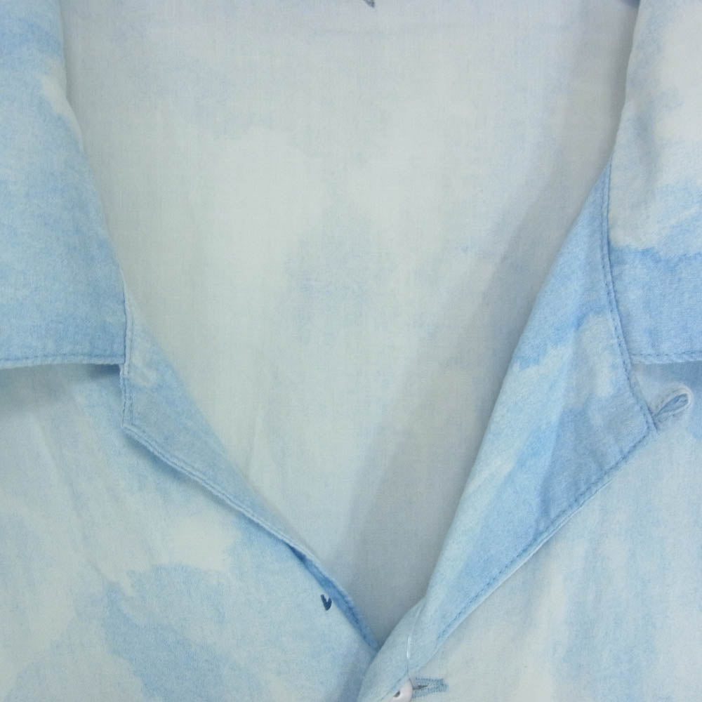 PORTER CLASSIC ポータークラシック ALOHA SHIRT 水彩 アロハ シャツ 半袖シャツ ライトブルー系 S【中古】