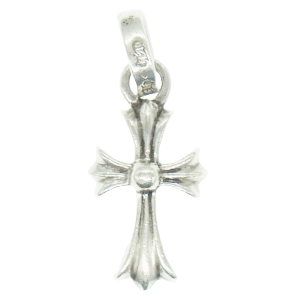 CHROME HEARTS クロムハーツ（原本無） CRS BBYFAT P SAP ベイビーファット クロス チャーム パヴェサファイア ペンダントトップ シルバー系 ブルー系【中古】